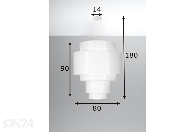 Подвесной светильник Reflexion 80 cm, белый размеры