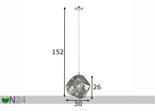 Подвесной светильник Rock Silver 1A размеры