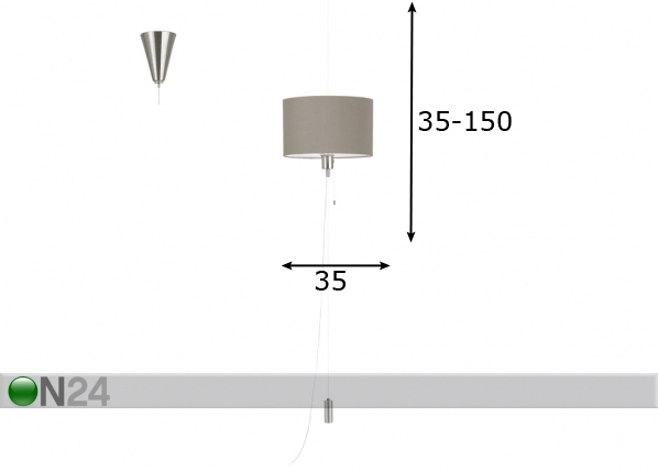 Подвесной светильник Romano 1 размеры