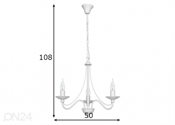 Подвесной светильник Roza размеры