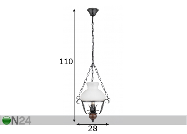 Подвесной светильник Rustic размеры