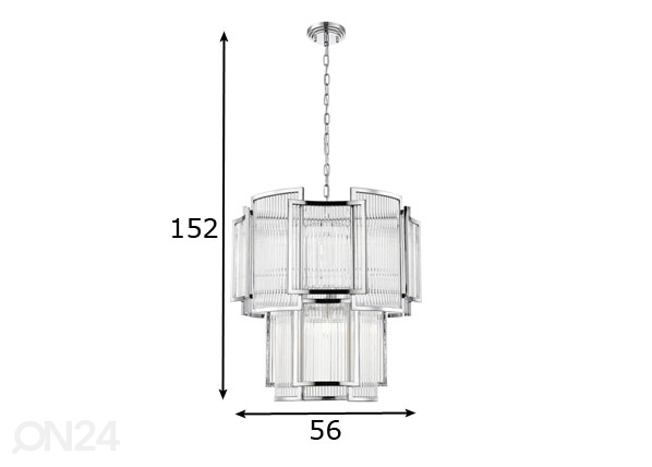 Подвесной светильник Sergio Chrome 8A размеры