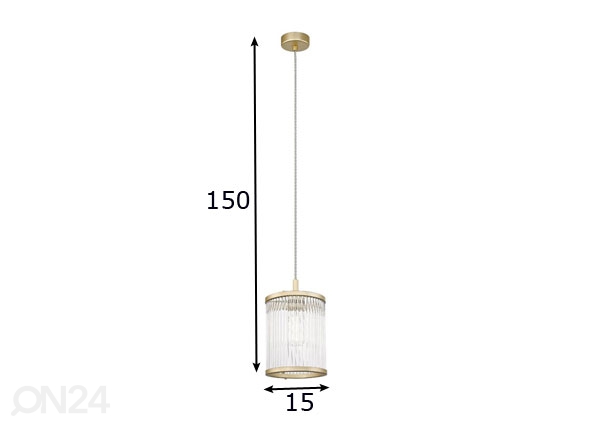 Подвесной светильник Sergio Gold 1F размеры