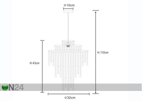 Подвесной светильник Sintra Ø 32 cm размеры