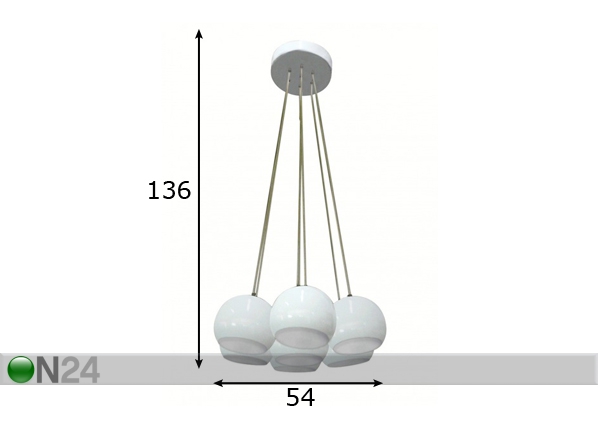 Подвесной светильник Spheres White размеры