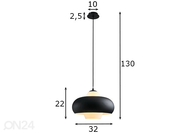 Подвесной светильник Valten Ø32 размеры