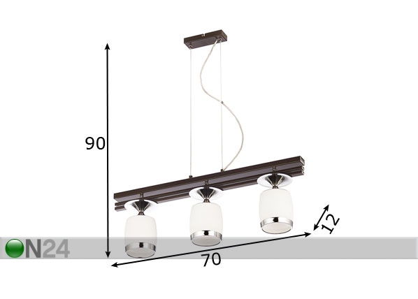 Подвесной светильник Vento-2 3 размеры