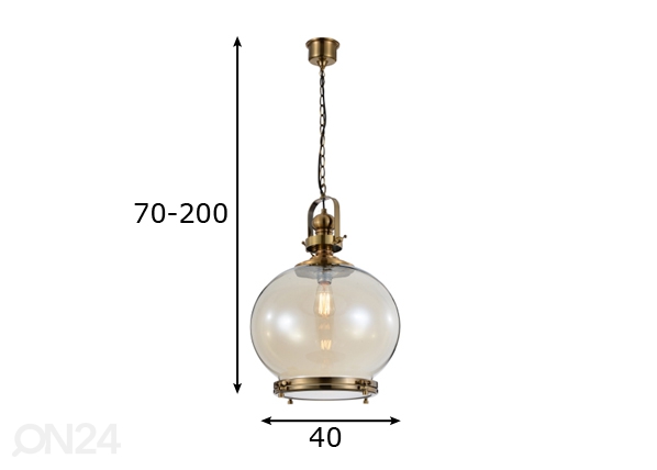 Подвесной светильник Vintage размеры