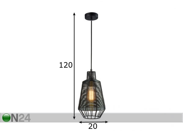 Подвесной светильник Wire Black Ø20 cm размеры