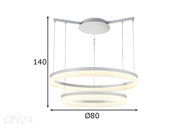 Подвесной светильник Zola Ø80 cm размеры