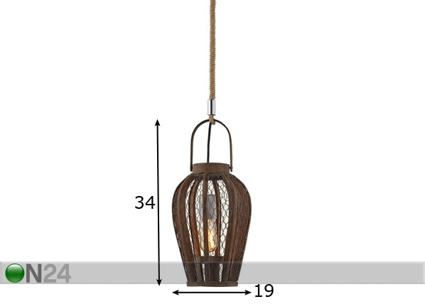 Подвесной светильник Ø19xh34 cm размеры