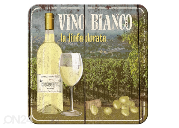 Подставка под стакан в ретро-стиле Vino Bianco 4 шт