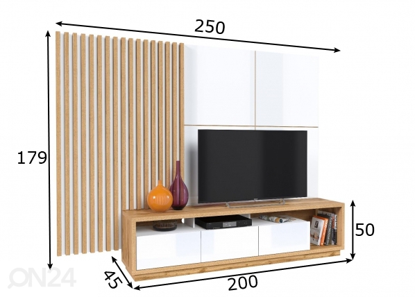 Подставка под ТВ + настенные панели 3 шт размеры