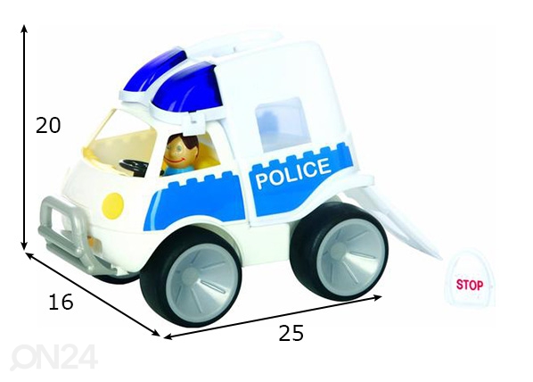 Полицейская машинка Gowi размеры