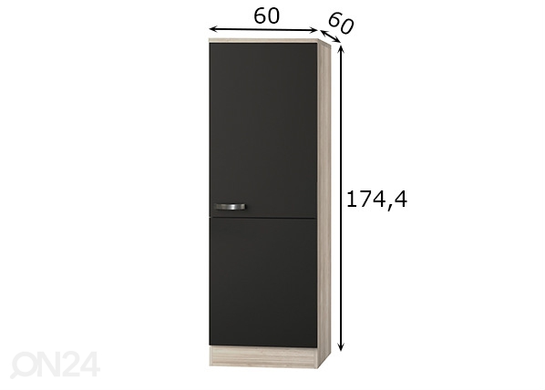 Полувысокий кухонный шкаф Faro 60 cm размеры