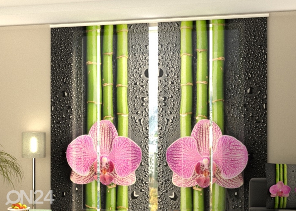 Полузатемняющая панельная штора Orchids and Bamboo 2, 240x240 см