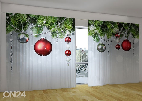Полузатемняющая штора Christmas Decorations 360x230 cm