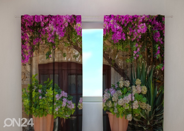 Полузатемняющая штора Flowers in pots 240x220 cm