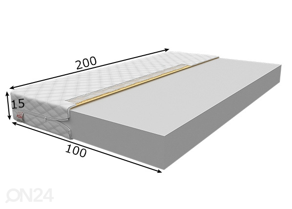Поролоновый матрас 100x200x15 cm размеры