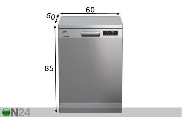 Посудомоечная машина Beko DFN26321X размеры