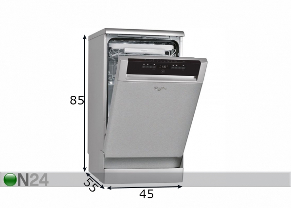 Посудомоечная машина Whirlpool ADP 522 IX размеры