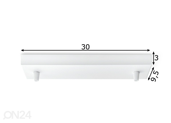 Потолочная розетка для светильника Metal размеры