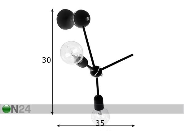Потолочно-настенный светильник Furia размеры