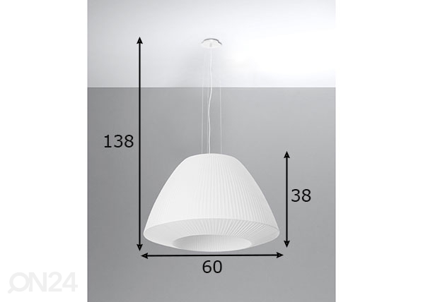 Потолочный светильник Bella 60 cm, белый размеры