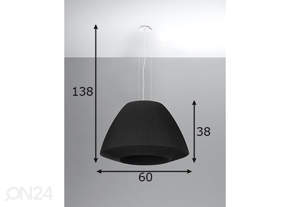 Потолочный светильник Bella 60 cm, черный размеры