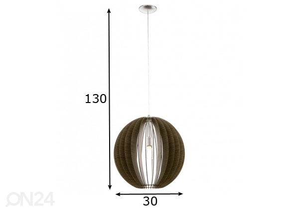 Потолочный светильник Cossano Ø30 см размеры