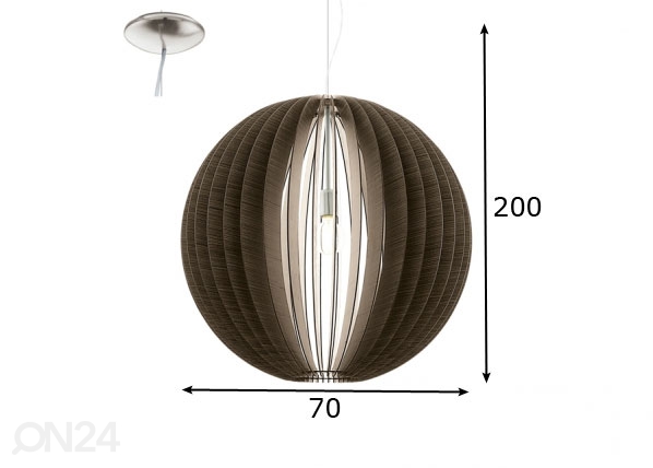 Потолочный светильник Cossano Ø70 см размеры