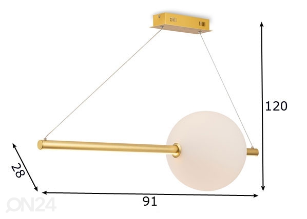 Потолочный светильник Freccia размеры