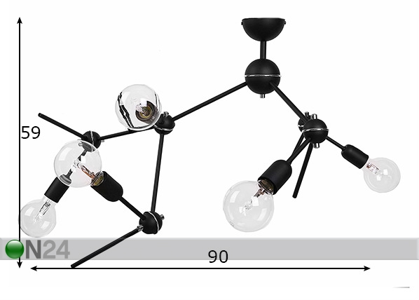 Потолочный светильник Furia размеры