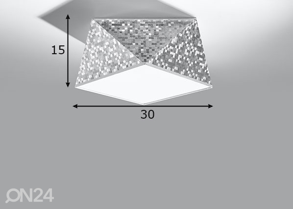 Потолочный светильник Hexa 25, серебристый размеры