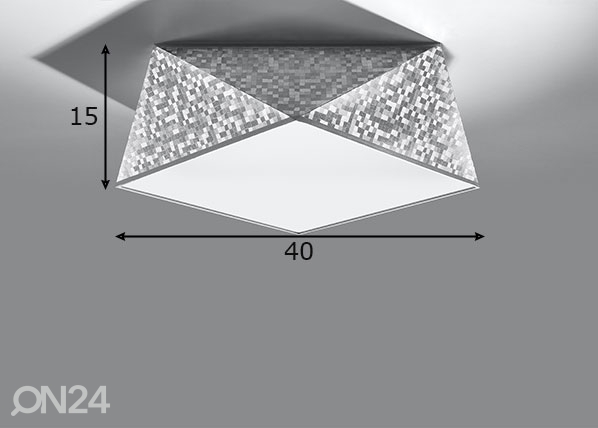 Потолочный светильник Hexa 35, серебристый размеры