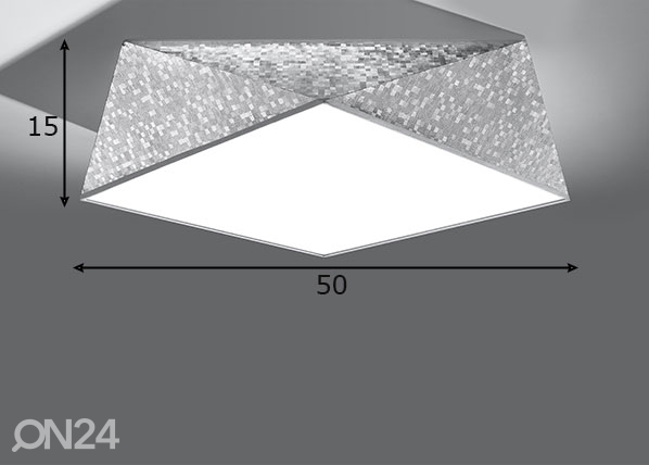 Потолочный светильник Hexa 45, серебристый размеры