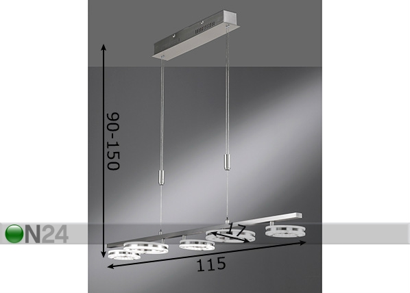 Потолочный светильник Kreis LED размеры
