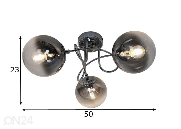 Потолочный светильник Lixa 3 размеры