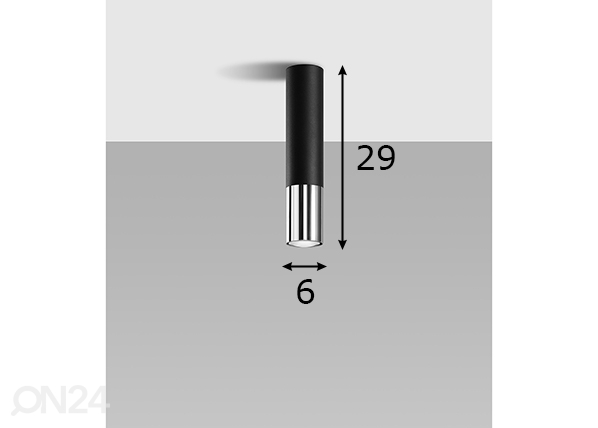 Потолочный светильник Loopez, чёрный/хром размеры
