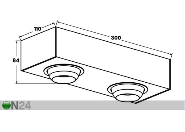 Потолочный светильник Mac Black размеры