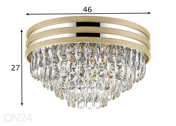 Потолочный светильник Naica Gold размеры