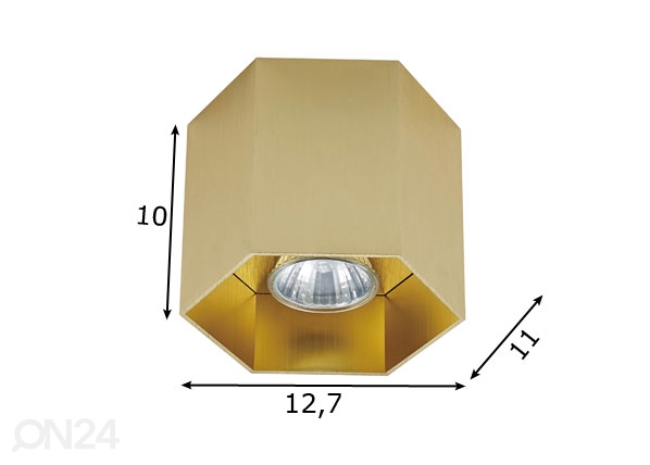 Потолочный светильник Polygon Gold размеры