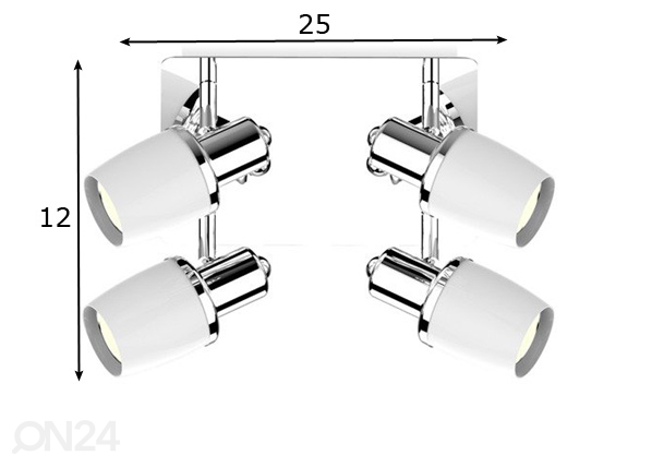 Потолочный светильник Poso White 4 размеры