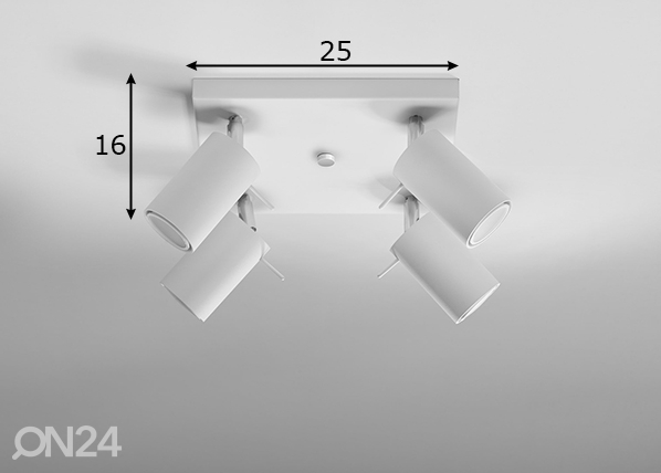 Потолочный светильник Ring 4, белый размеры