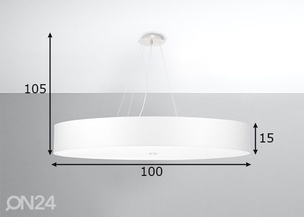 Потолочный светильник Skala 100 cm, белый размеры
