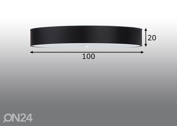 Потолочный светильник Skala 100 cm, черный размеры