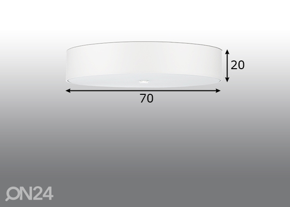 Потолочный светильник Skala 70 cm, белый размеры