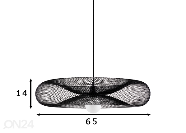 Потолочный светильник Torus 65, черный размеры