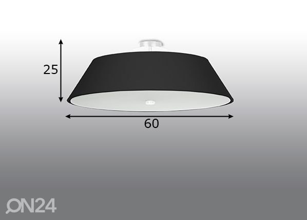 Потолочный светильник Vega 60 cm, черный размеры