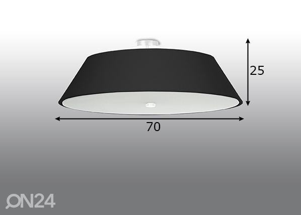 Потолочный светильник Vega 70 cm, черный размеры